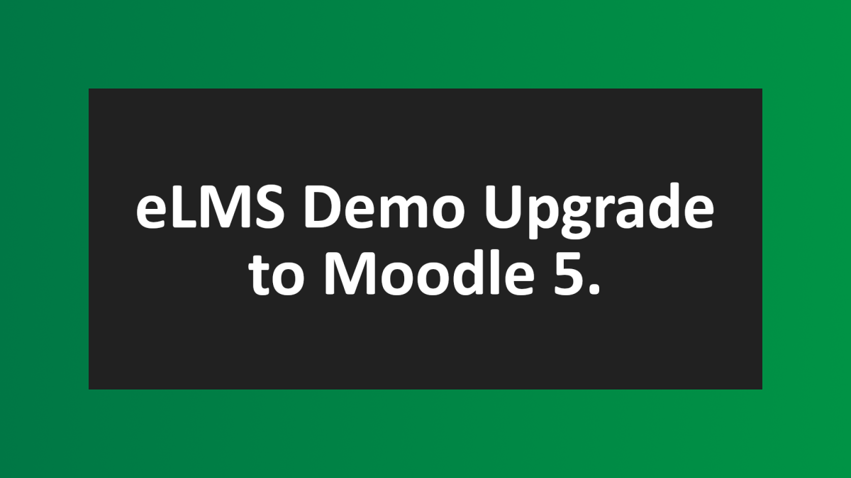 eLMS Demo Upgrade to Moodle 5